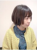 ハイライト×ぽってりショートボブ