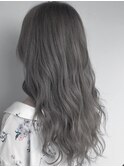 グレーグラデーション/フェミニンロング/似合わせカット