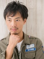 モッズヘア メン 上尾東口店(mod's hair men)&nbsp;アッシュブラックくせ毛風メンズショートX上尾