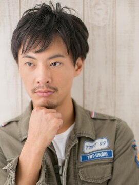 モッズヘア メン 上尾東口店(mod's hair men) アッシュブラックくせ毛風メンズショートX上尾