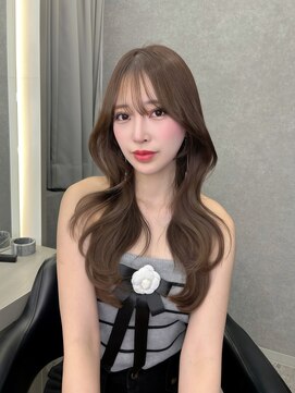 ボタン ハカタ(VOTAN hakata) 【柿本真優】ベージュカラー/レイヤーカットi顔周りカット