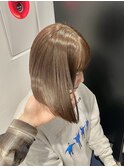 地毛の状態からワンカラーでオリーブブラウン♪