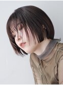 ミニボブ/ストレート大人ボブ/オレンジブラウン谷ひより/35