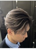 メンズバレイヤージュ/ハイコントラスト/グレージュ/横山