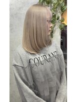 アポロ 横浜駅店(apollo)&nbsp;レイヤーボブハイライトブリーチレイヤーハイトーングレージュ