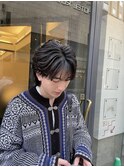 フェザーパーマフェザーショートシースルーフェザー