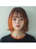 大人可愛いインナーカラー/ショート/髪質改善/韓国/ブリーチ