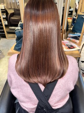 フリックヘアサロン 梅田茶屋町2号店(FLICK HAIR SALON) 髪質改善/ブラウンカラー/艶感