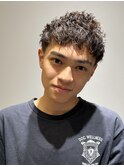 スペインカールスパイキーショートメンズピンパーマ河原町三条