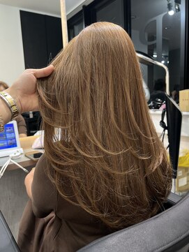 ラピス 渋谷本店(Lapis) ミルクティーブラウン/ブリーチなし/レイヤーカット/髪質改善