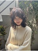 レイヤーパーマ/マレットヘア/ミディアムパーマ/ブリーチパーマ