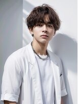 サンティエ 中央駅店(scintiller)&nbsp;メンズマッシュウルフカット波巻きツイストスパイラルパーマ