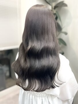 アース 天満橋店(HAIR & MAKE EARTH) 冬の透明感◎髪質改善カラー暗髪ダークグレージュ美肌
