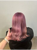 艶感♪髪質改善☆ピンクベージュハイライト艶感トリートメント