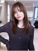 韓国レイヤー顔周りカット透明感カラー髪質改善艶髪シースルー
