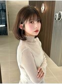 横浜髪質改善ミディアム内巻きワンカールレイヤーハッシュボブ