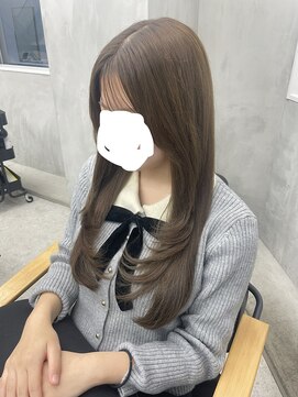 ジーナ 新宿(Zina) ブリーチなし/ダブルカラー/ミルクティー/透明感カラー/レイヤー