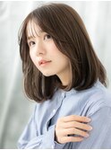 ツヤ髪インナーカラー大人ガーリーワンカールロブt古河10代20代