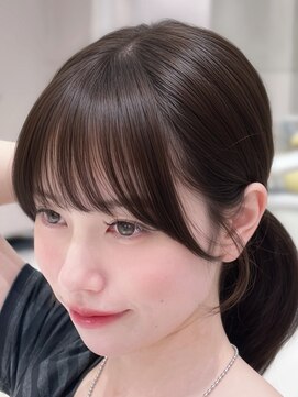 アフロート トウキョウ(AFLOAT TOKYO) 前髪韓国風シースルーバングミディアムレイヤー顔まわり20代