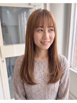 零秒女髪 千里丘店 上品で艶やかな髪質改善カラーセミロング艶髪美髪艶カラー艶感