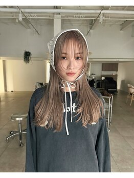 nuian 尾張町店　の写真/外国人の地毛のような“柔らかく透けるカラー”が叶う☆お客様の髪質、もともとの髪色に合わせて薬剤を調整