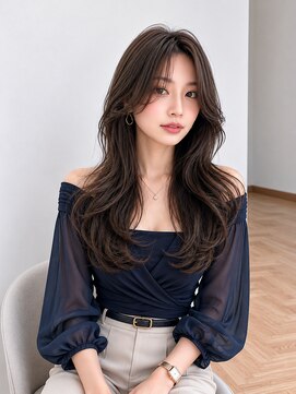 バグズ(Baguz) 韓国レイヤー顔周りレイヤーくびれヘアヨシンモリ艶髪