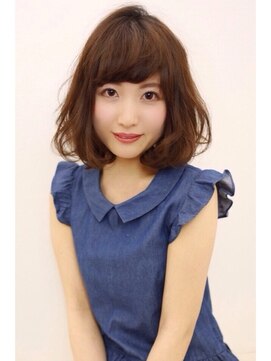 フォルテ 城北店 大人かわいい、甘めバングのナチュセミディ