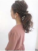 【Befine京都】結婚式や二次会に。サイド編み込みポニーテール★