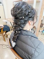 ロカット サロン(Roquat Salon)&nbsp;結婚式あみおろしアレンジ【ヘアセット　立川/立川南/八王子】