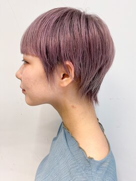 テトヘアー(teto hair) ハイトーン　ピンク　ショート　ピンクカラー