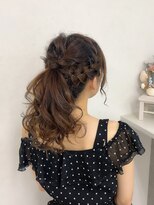 ヘアーセットサロン ピンキー(Hairset Salon Pinky) Pinky.編み込みポニテ