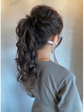 ベルビアンカ(Belle BIANCA) Belle BIANCA 結婚式/パーティ使用ポニーテールアレンジ byOrie