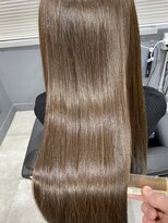 ジーナ 博多(Zina)&nbsp;小顔セミウェットウェーブピンクベージュハイライトカラー