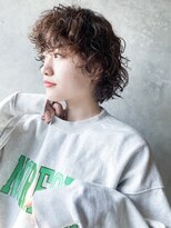 アイティーバイアルバム 下北沢店(IT by ALBUM)&nbsp;ラフパーマショート_外ハネボブセクションカラー_9180