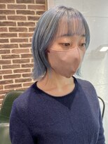 ヘアーアンドメイク ビス(HAIR&MAKE bis)&nbsp;色落ちも可愛いペールブルー♪【多田　華歌】