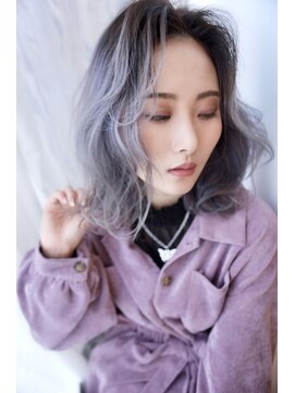 グランアージュ 船橋南口店(grandage) かきあげ前髪/グレーカラー/モノトーン/船橋