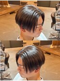 髪質改善ストレート×センターパート