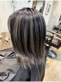 20代30代コントラストバレイヤージュグレージュ