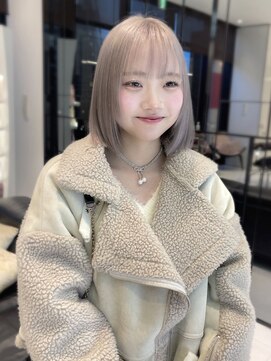 キーン 吉祥寺店(keen) 《keen×カネコ》ホワイトベージュ×ボブヘア