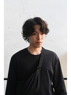 スレイ 西宮(SLAY) 波巻きハイライトアップバングツーブロックマッシュ