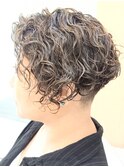 前髪アシメパーマスタイル