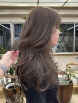 パークレーン アイス イヴェン(park lane ICI yeven)&nbsp;ブリーチなしダブルカラー　ブラウン　グレージュ/momoka