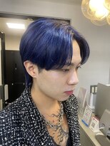 ハンサムショート　ネイビーブルー
