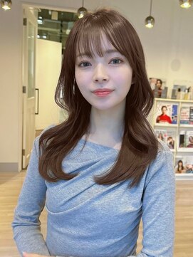 ユーフォリア 青山(Euphoria) 20代30代寒色系カラーシースルーバンク艶感ストレート透明感