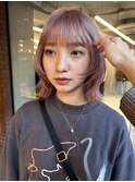 【大久保】ブリーチ2回でつくるペールピンクレイヤーカット