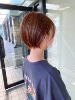 ハピネス 河原町店(Happiness) 丸みショートボブ　明るめブラウン　京都美容室　進詩織