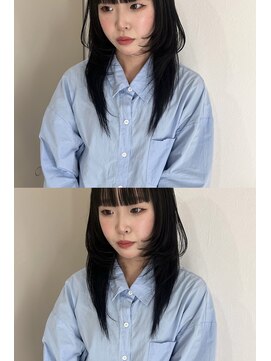 ムージー(moug) フェイスレイヤー/暗髪/韓国/広島/袋町