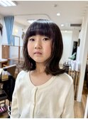 キッズカット　ボブ　女の子　子ども　レイヤーカット　小学生