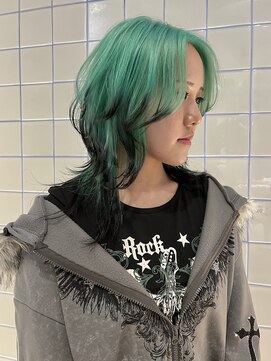 ローエ バイ デコ(Rohe by DECO) 【廣川】ウルフカット/ミント×エンドカラー/イメチェン