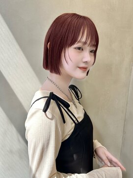 グロー 大宮(GLROW) 前髪顔まわりボブレイヤーボブ顔まわり縮毛矯正haruhi